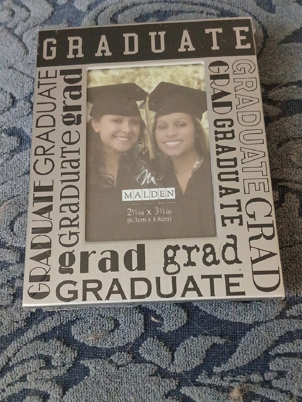 Malden Silver Frame with Black Graduate Typography